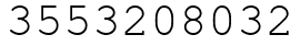 Число 3553208032.