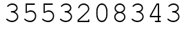 Число 3553208343.