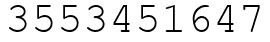 Число 3553451647.