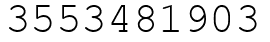 Число 3553481903.