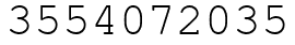 Число 3554072035.