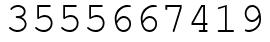 Число 3555667419.