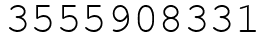 Число 3555908331.