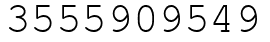 Число 3555909549.