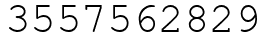 Число 3557562829.