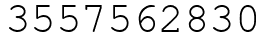 Число 3557562830.