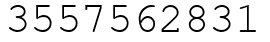 Число 3557562831.