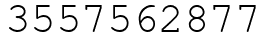 Число 3557562877.