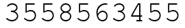 Число 3558563455.