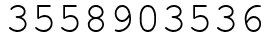 Число 3558903536.