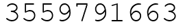 Число 3559791663.
