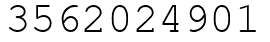 Число 3562024901.