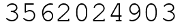 Число 3562024903.