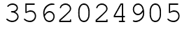 Число 3562024905.