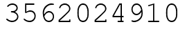 Число 3562024910.