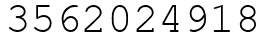 Число 3562024918.