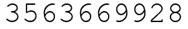 Число 3563669928.