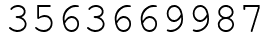 Число 3563669987.