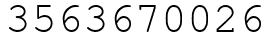 Число 3563670026.