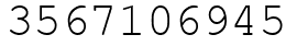 Число 3567106945.