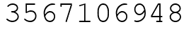 Число 3567106948.