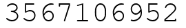 Число 3567106952.