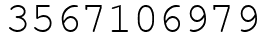 Число 3567106979.