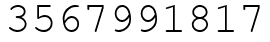 Число 3567991817.
