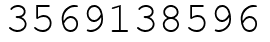 Число 3569138596.