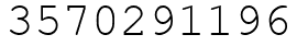 Число 3570291196.