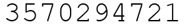 Число 3570294721.