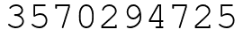 Число 3570294725.
