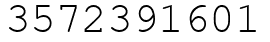 Число 3572391601.