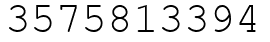 Число 3575813394.