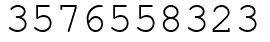 Число 3576558323.