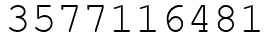 Число 3577116481.
