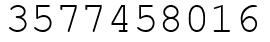Число 3577458016.