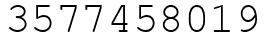 Число 3577458019.