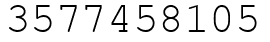 Число 3577458105.