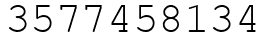 Число 3577458134.