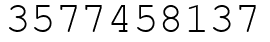 Число 3577458137.