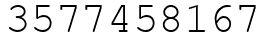 Число 3577458167.
