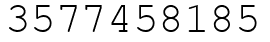 Число 3577458185.
