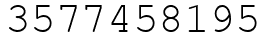 Число 3577458195.