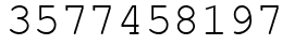 Число 3577458197.