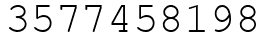 Число 3577458198.