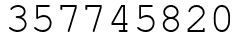 Число 357745820.