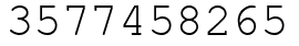 Число 3577458265.