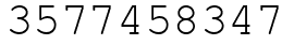 Число 3577458347.