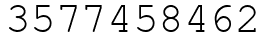 Число 3577458462.